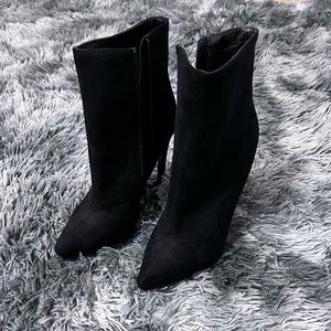 Forever 21 Black Platform Ankle Booties